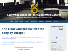 Tablet Screenshot of lakewoodfreemasons.com